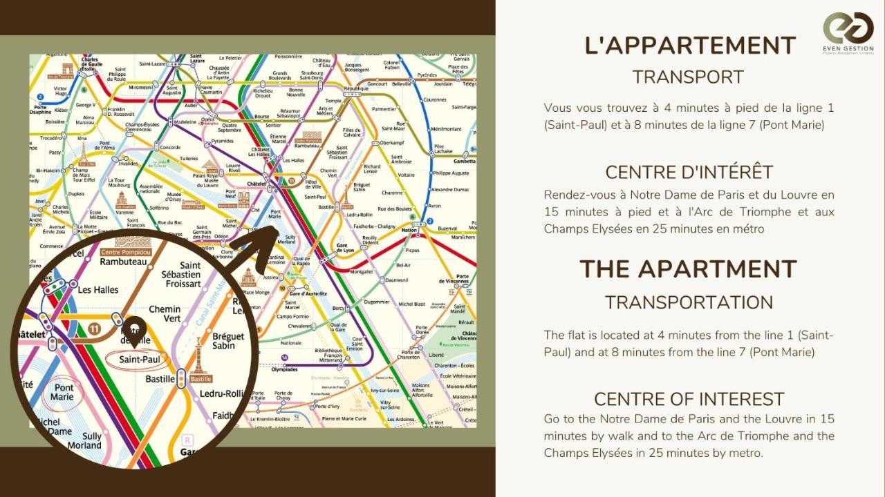 New&Renovated Cosy Flat In The Marais !!! 4Pers Lägenhet Paris Exteriör bild